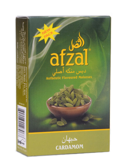 Premium Hookah Tobacco by Afzal, Afzal Cardamom Hookah Shisha for Intense Smoke, Luxury Spice Hookah Experience with Afzal Cardamom