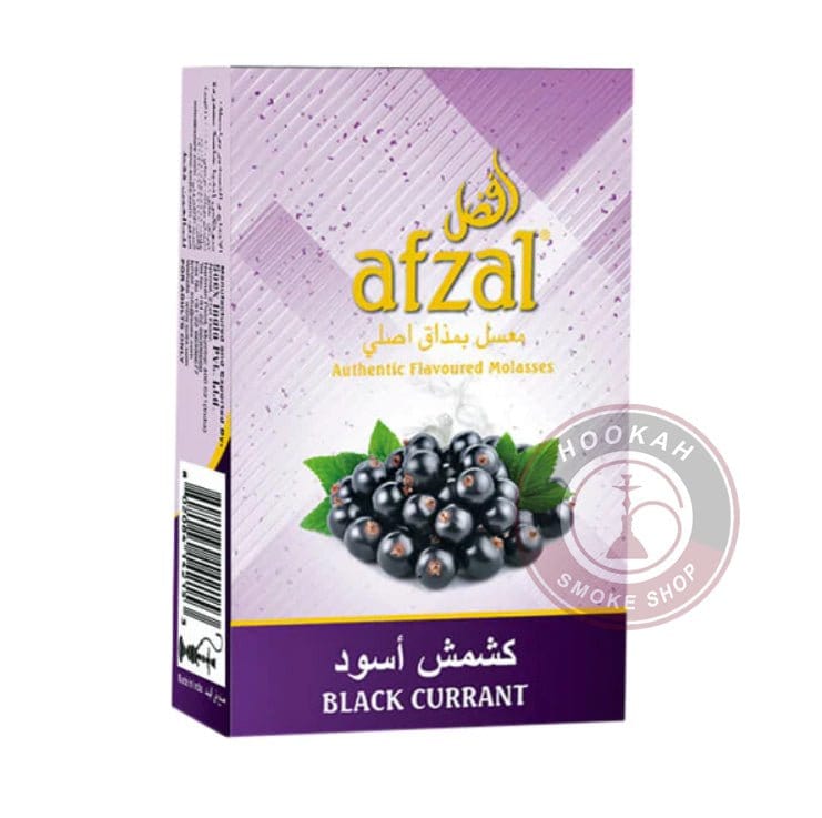 Afzal Black Currant Shisha - Hookah Shisha Flavor, Black Currant Hookah Flavor - Sweet and Earthy, AFZAL Black Currant Shisha Pack, Premium Black Currant Hookah Shisha, AFZAL Tobacco Hookah Molasses - Black Currant