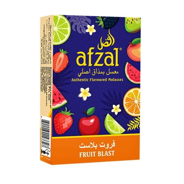 Afzal Fruit Blast Hookah Shisha Flavor, Buy Afzal Fruit Blast Hookah Molasses, Tropical Fruit Shisha Flavor by Afzal, Thick Smoke with Afzal Fruit Blast Shisha