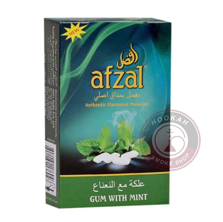 Afzal Tobacco Hookah Molasses Shisha Flavor - Gum with Mint - Hookah Smoke Shop