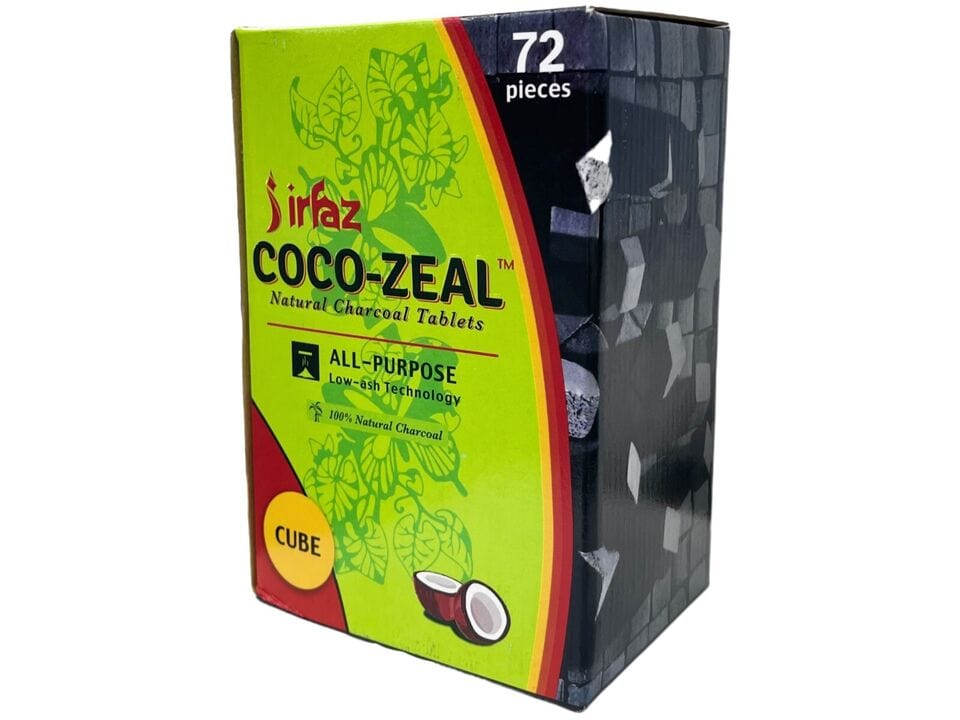 Irfaz Coco-Zeal Coconut Charcoal - 1 kg 72 Cubes - Hookah Smoke Shop