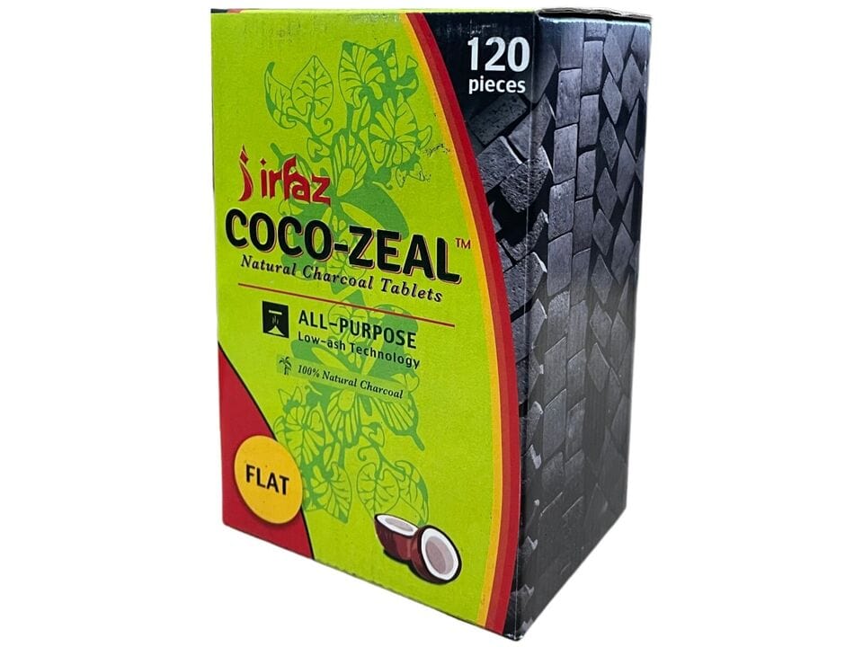 Irfaz Coco-Zeal Coconut Hookah Charcoal - 1 kg 120 Cubes - Hookah Smoke Shop