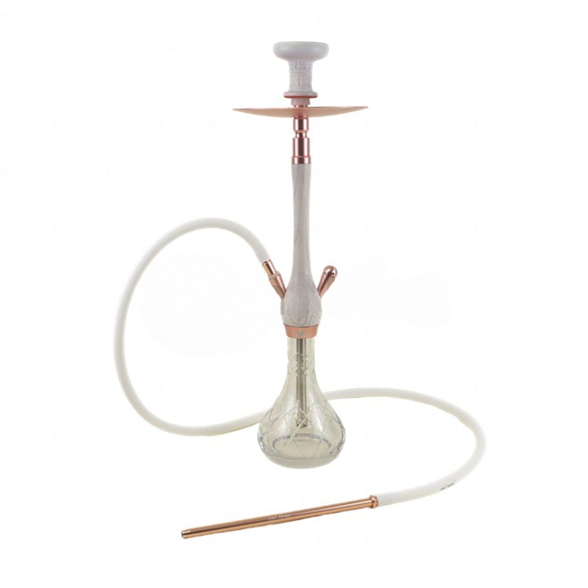 Timber Lux Hookah 26" - Gold White Wood, Aluminum - Hookah Smoke Shop